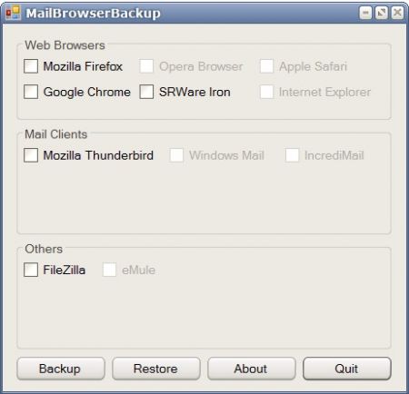 Mail Browser Backup