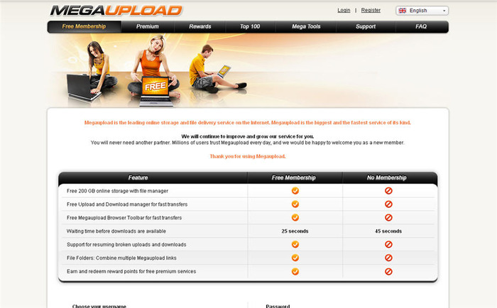 megaupload chiuso