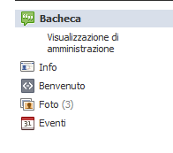 menu bacheca facebook