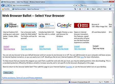 Microsoft Browser Ballot Screen