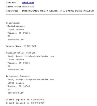 whois di Miivi.com