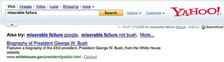 miserable failure yahoo!