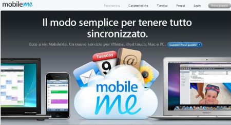 Home di MobileMe