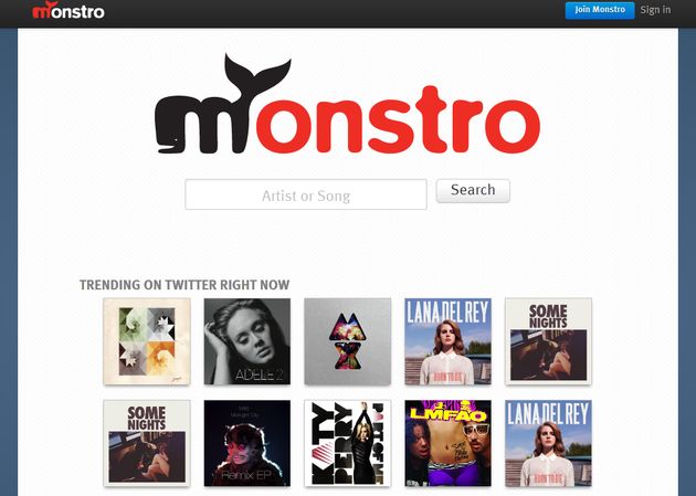monstro motore di ricerca musica