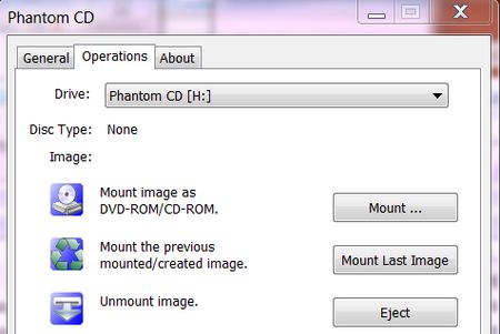 montare iso free phantom cd