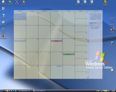 calendario outlook sul desktop