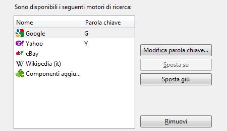 motori di ricerca mozilla firefox