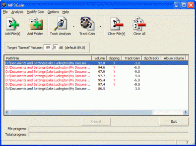 mp3gain screenshot
