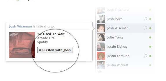 musica facebook listen with