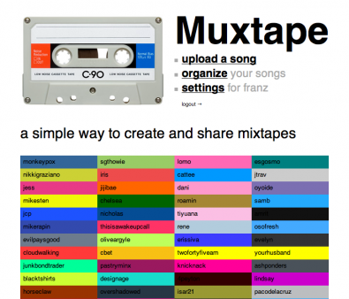 muxtape screenshot