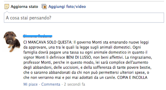 notizia facebook bufale