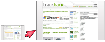 nuova interfaccia di trackback
