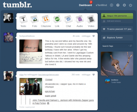 nuovo tumblr