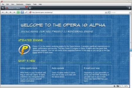 Opera 10 Alpha
