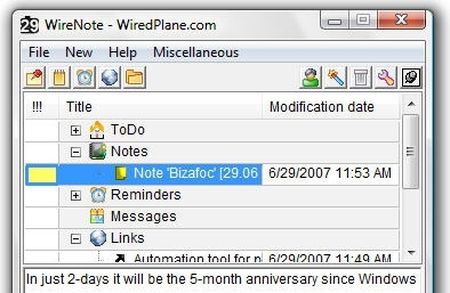 organizzare lavoro quotidiano wirenote
