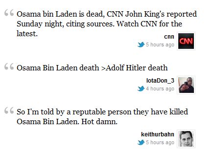 osama bin laden morto twitter