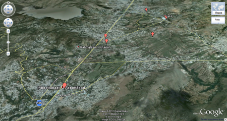 osama bin laden google maps