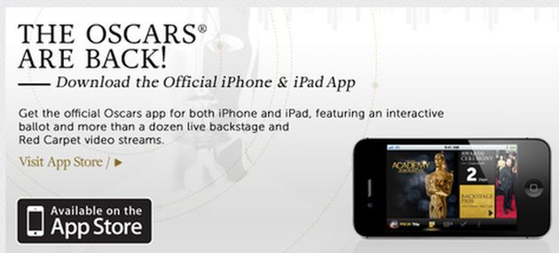 oscar 2012 app ufficiale