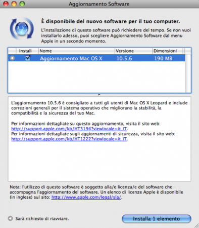 os x 10.5.6