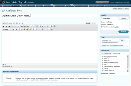 ozh drop down menu plugin per wordpress