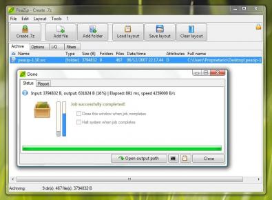PeaZip screenshot