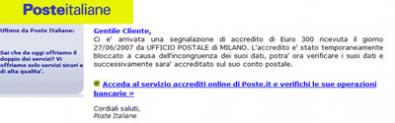 phishing poste italiane