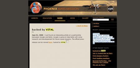 sito mars lander hackerato