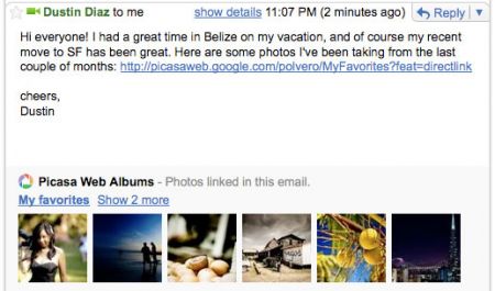 picasa gmail preview