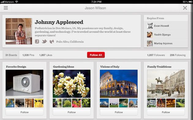 pinterest app ipad android