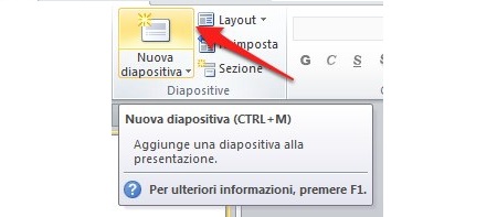 powerpoint nuova diapositiva