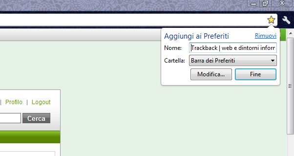 preferiti chrome aggiungere pagina