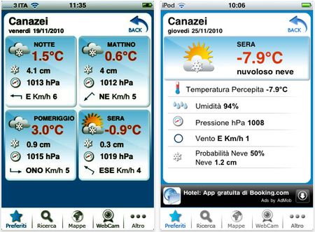 previsioni meteo iphone tempo italia