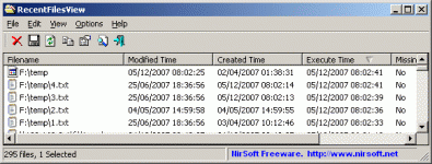 recent file view