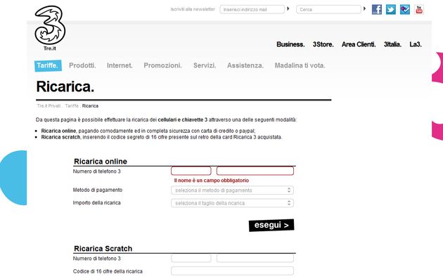 ricarica online 3