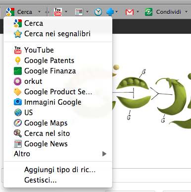 ricerca google toolbar