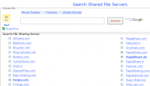 ricerca siti file hosting