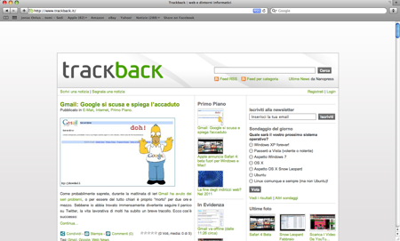 Safari 4 trackback