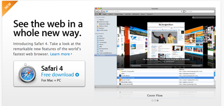 safari 4 webpage