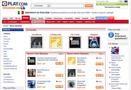 scaricare musica store online play