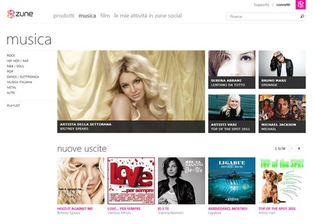 scaricare musica store online zune