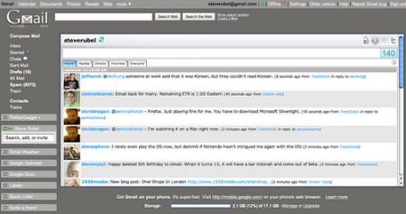 screenshot TwitterGadget