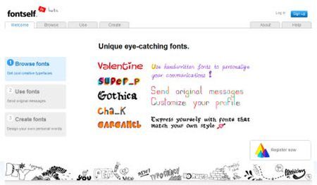 scritte fontself