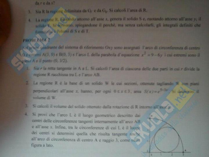 seconda prova matematica maturita 2012