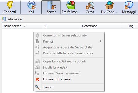 server emule eliminare