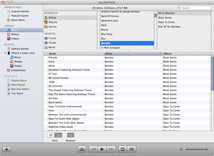 sincronizzare itunes android