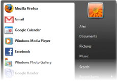 prism start menu
