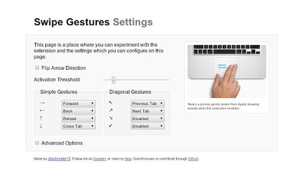 swipe gesture