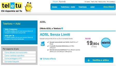 tariffe adsl teletu