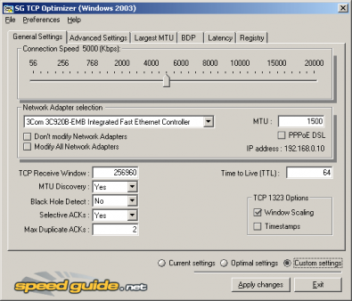 tcp optimizer