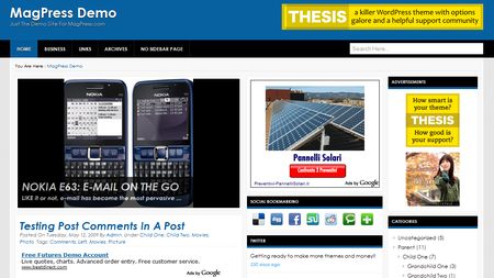 temi wordpress bluecore